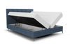 Boxspringbett Irvine 140x200 blau Stilvolles Bett mit Bettzeugablage und hohem Kopfteil besticht durch sein elegantes Design