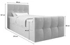 Boxspringbett Manhattan 90x200 hellblau Bett im modernen skandinavischen Stil mit gepolstertem Kopfteil und Fußteil Bett mit Staukasten