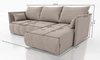 Ecksofa mit Schlaffunktion Selva grau universal seite Ecksofa mit Bettkasten komfortabler und weicher Samtstoff