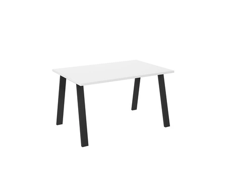 Malden Tisch 138x90 cm weiß/schwarz schlichte Form der Möbel mit stilvollen schwarzen Beinen im Loft-Stil angereichert auslaufsichere Platte