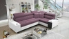 Ecksofa mit Schlaffunktion Dafni II heather / white velvet rechtes Ecksofa mit Bettzeugablage Vollauszug