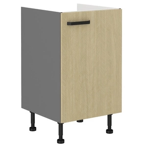 Chevron 50 ZL 1F BB Küchenspülenschrankfronten mit dekorativem Fischgrätdekor feuchtigkeits- und beschädigungsbeständiger Schrank