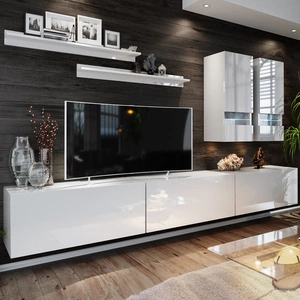 Hängeschrank Anton weiß glänzend modernistisches Design ideal für Liebhaber moderner Einrichtungen mit elegantem Charakter