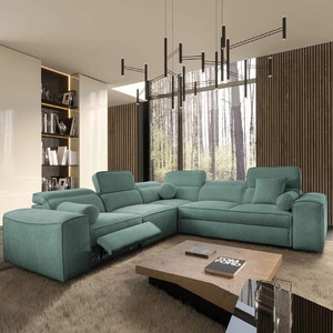 Ecksofa mit Schlaffunktion Viano III Lux patina links modernes Ecksofa für Wohnzimmer mit ausziehbarem Fußteil Bettwäschecontainer