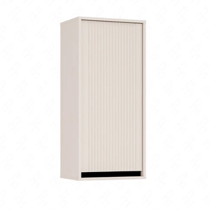 Osaka 46 cm beige/schwarz Hängeelement minimalistisches Design stilvolle Vitrine für Wohnzimmer geschmackvolle geriffelte Front