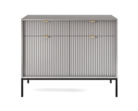 Kommode mit Schubladen Lovro 104 cm grau modernes Design wird die Liebhaber von markanten Interieurs begeistern