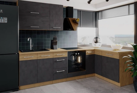 Eck-Küchenmöbelset Valico 270x150 cm ideal für klassische und moderne Innenräume