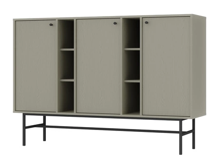 Kioto III Eukalyptus-Wohnzimmermöbel-Set stilvolles Design elegante Möbel in gedeckten Farben mit einem schwarzen Rahmen