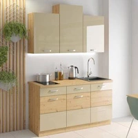 beige / artisan eiche