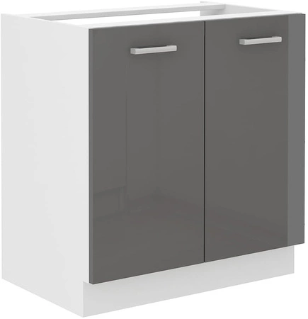 Sonia Küchenmöbel-Set 180 cm glänzende Fronten einzigartiger Stil des Schranks mit Vitrine gibt den Möbeln Leichtigkeit und Stil