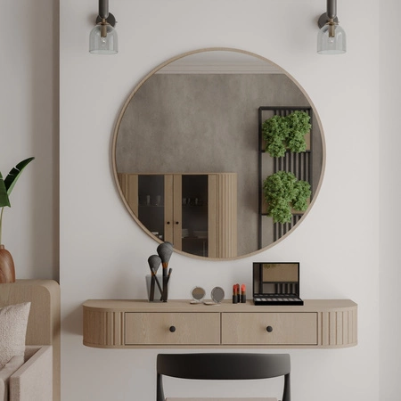 Hängende Konsole Ovalio 123 cm Eiche cremona funktionelle und vielseitige Ergänzung zum Wohnzimmer oder Schlafzimmer abgerundete Form stilvolle Fräsen