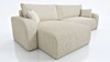 Ecksofa mit Schlaffunktion Fiesta XL beige Universal Ecksofa mit Bettzeugablage stilvoller Cordstoff