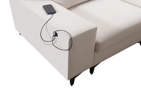 Ecksofa mit Schlaffunktion Kelly Sleek VIII Esche grau rechts Stilvolles Ecksofa für Wohnzimmer bietet Komfort beim Entspannen