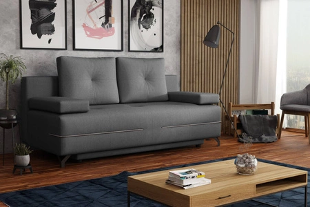 Sofa mit Schlaffunktion Austin grau moderner Plüschstoff garantiert höchsten Komfort und Funktionalität