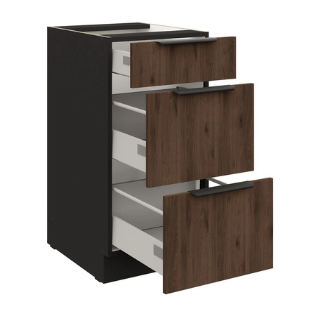 Brianza Eckküchenmöbel-Set 310x250 cm Metallkantengriffe Schränke sehen in modernen Interieurs toll aus