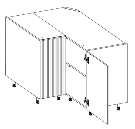 Verdi Eckküchenmöbel-Set 250x280 cm Küchenmöbel beständig gegen Feuchtigkeit Dampf und Beschädigungen Metallgriffe