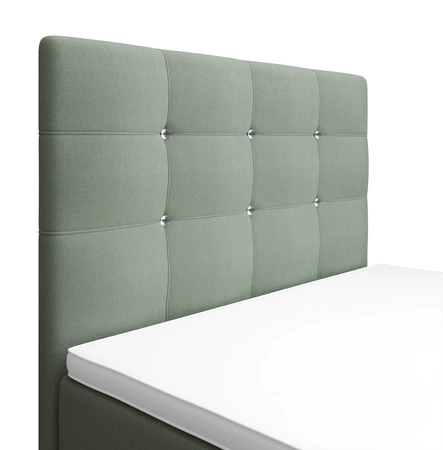 Boxspringbett Kansas 90x200 mintgrün Bett im modernen skandinavischen Stil mit gepolstertem Kopf- und Fußteil