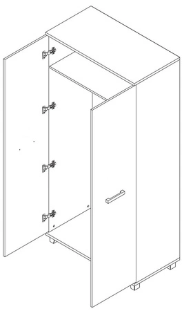 Kleiderschrank Maximus 100 cm Eiche catania modernes Möbeldesign hochwertige Verarbeitung Kleiderschrankkanten mit einem speziellen Furnier versehen