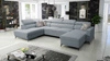 Ecksofa mit Schlaffunktion Savona VI arctic blue rechts elegantes und bequemes Ecksofa für das Wohnzimmer mit zwei Bettkästen 