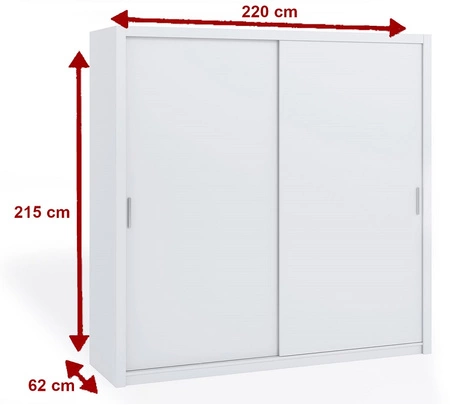 Rico Schiebeschrank 220 cm Eiche artisan geräumiger Kleiderschrank für Schlafzimmer Garderobe oder Flur klassische Form mit geometrischen Formen