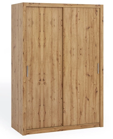Rico Schiebeschrank 150 cm Eiche handwerklich funktionale Möbel klassische Form idealer Kleiderschrank für Schlafzimmer Garderobe oder Diele 