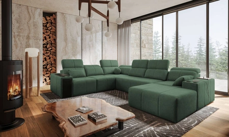 Ecksofa mit Schlaffunktion Tesalia VIII mint right komfortables Ecksofa für das Wohnzimmer mit innovativer Schiebefunktion der Rückenlehne