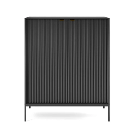 Kommode Lovro 104 cm schwarz modernes Design wird Liebhaber von markanten Interieurs begeistern