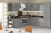 Eck-Küchenmöbel-Set Grau 260x270 cm glänzende Fronten Schrank-Stil wird das Innere einer jeden Küche passen