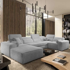 Ecksofa mit Schlaffunktion Viano IV hellgraues links Designer Ecksofa das sich perfekt in moderne Einrichtungen einfügt