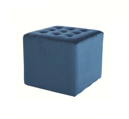 Lori Pouffe 39 cm türkis idealer Fußhocker schmutz- und kratzfest Sitzpouffe mit bequemer Sitzfläche zart gesteppt