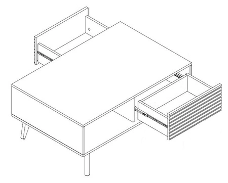 Möbelset Saipan Schwarz / Eiche Artisan Modernes Design funktionale Wohnzimmerwand für das Wohnzimmer oder den Tagesraum dekorative geriffelte Verzierung