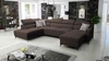 Ecksofa mit Schlaffunktion Savona VI braun rechts elegantes und bequemes Ecksofa für Wohnzimmer mit zwei Bettkästen 