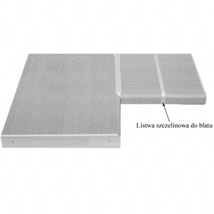 Schlitzleiste für gesamte Küchenarbeitsplatten 38mm Aluminium