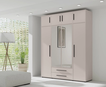 Garderobenerweiterung Maxione 198 cm beige Funktionsgarderobe erhöht den Stauraum für Kleidung, Schuhe und Accessoires