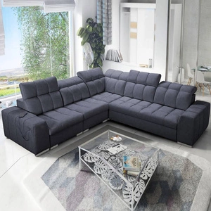 Ecksofa mit Schlaffunktion Luigi III graphit links bequemes Ecksofa für das Wohnzimmer perfekt für die tägliche Entspannung