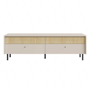 RTV-Schrank Cappo 164 cm sandbeige / Eiche geölt Stilvoller TV-Schrank mit trendigem Design und dezenten Farben