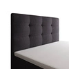 Boxspringbett Flint 100x200 graphit im modernen skandinavischen Stil mit gepolstertem Kopfteil Bett mit Staukasten
