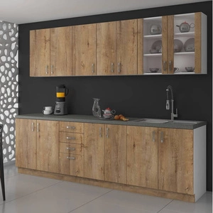 Lento 260 cm Küchenmöbel Set einzigartigen Stil der Schränke wird das Innere jeder Küche passen