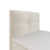 Boxspringbett Melba 90x200 beige Bett im modernen skandinavischen Stil mit gepolstertem Kopfteil Bett mit Staukasten