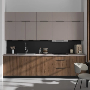 Küchenmöbelset Tarraco / Brianza 300 cm Metallkantengriffe Schränke sehen in modernen Interieurs toll aus