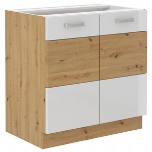 Bodenstehender Küchenschrank mit Regal Alpine 80 D 2F BB dampf-, hitze- und spritzwassergeschützt