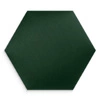 Gepolstertes Paneel Hexagon 40x35 cm Flasche grün stilvolle Wandpaneel Veloursstoff modische Dekoration jedes Interieur