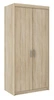 Kleiderschrank Rene 90 cm Eiche hell sonoma modernes Design stilvolle Griffe