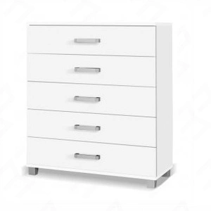 Kommode Maximus 100 cm weiß modernistisches Design Kommode auf Rollenschienen