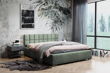 Polsterbett Nessa 160x200 mint stilvolles Bett mit Bettzeugablage komfortables Kopfteil begeistert durch sein elegantes Design