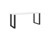 Taunton Tisch 185x67 cm weiß/schwarz schlichte Form des Möbels, angereichert mit stilvollen schwarzen Beinen im Loft-Stil, auslaufsichere Platte