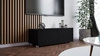 RTV Schrank Colder 100 cm schwarz mit Möglichkeit der Aufhängung stilvolle geriffelte Front elegante Form der Möbel in einem modernen Stil