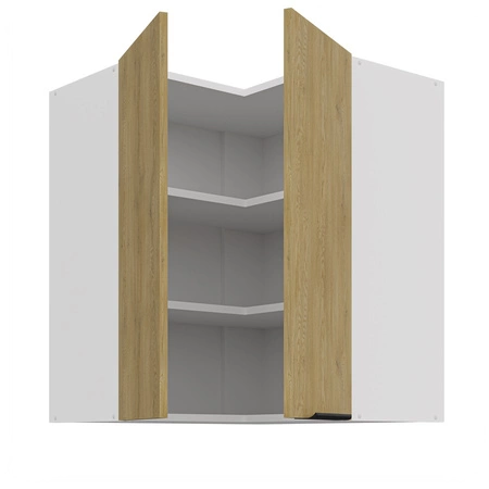 Eck-Küchenoberschrank Cremona 60x60 GN-72 2F Metallkantengriff feuchtigkeits- und beschädigungsbeständiger Schrank