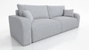 Sofa Fiesta grau Esche funktionelles Wohnzimmersofa mit Bettzeug Lagerung elegantes Design gewebten Stoff