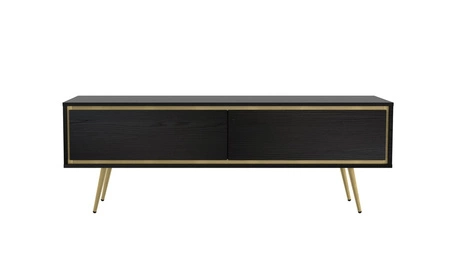 RTV Schrank Nevea 150 cm beige eleganter Schrank in kräftigen Farben originelle Dekoration jedes Interieurs stabile goldene Beine